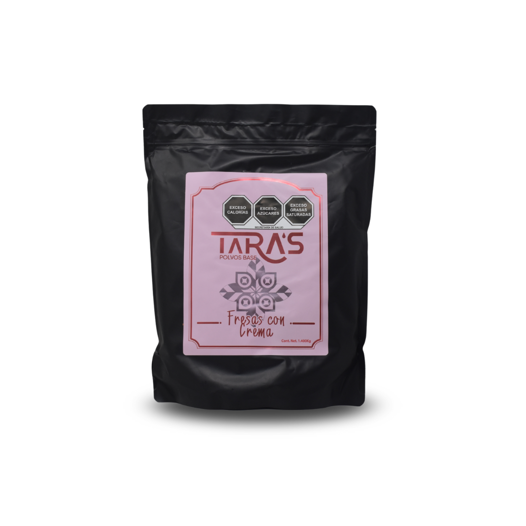 Tara's - Bolsa base polvo sabor fresas con crema