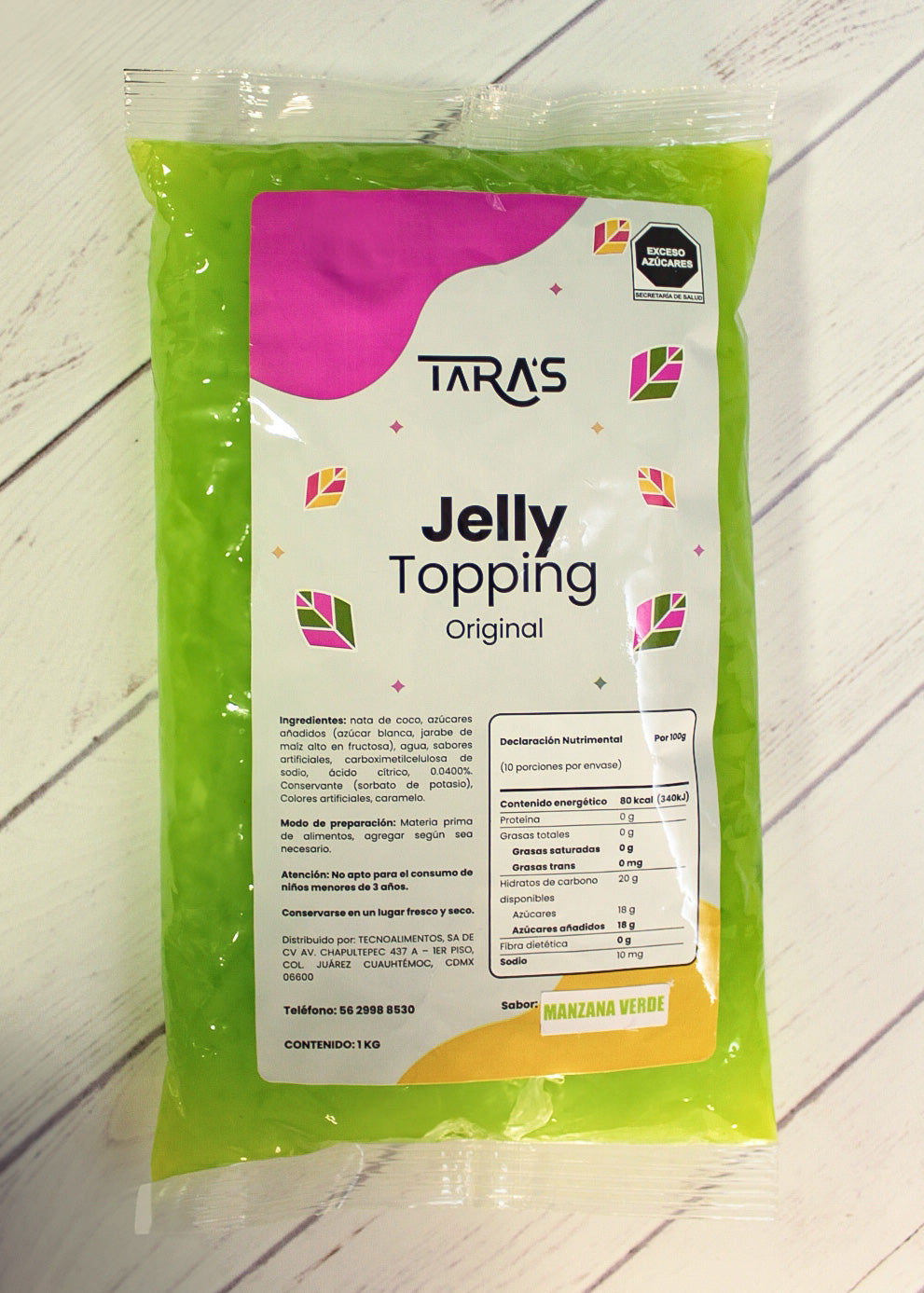 Jelly Topping TARA´S – Sabor Manzana Verde (1 kg)